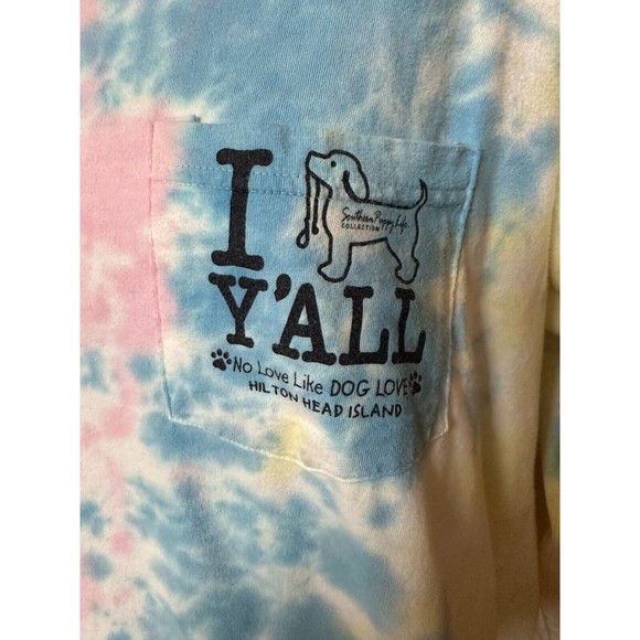 Southern Spirit Southern Puppy Life Collection Long Sleeve Tie Dye Shirt Size M - Picture 3 of 7